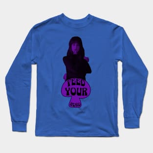 Feed Your Head (In Trippy Black and Purple) Long Sleeve T-Shirt